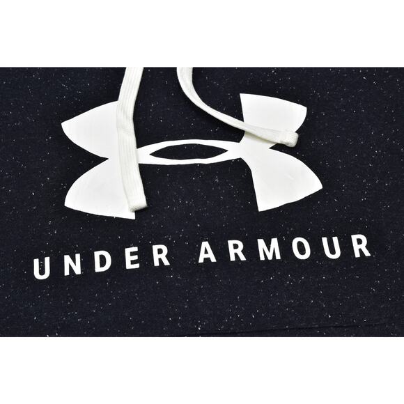 Under Armour Men's Plus Size 1X Hoodie Loose Fit Logo Black White Speckle - Picture 6 of 8